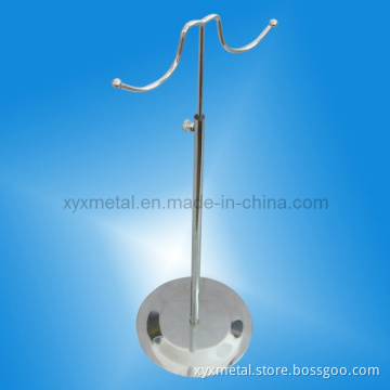 High Class Metal Display Stand Double Hook Bag Holder